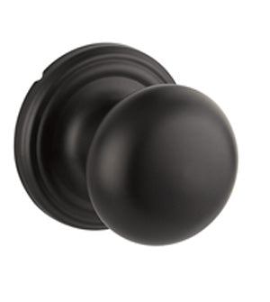 Yale Expressions Passage Walker Knob with Maguire Rosette in Flat Black finish