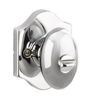 Yale Expressions Privacy Auburn Knob with Everly Rosette in Polished Chrome finish