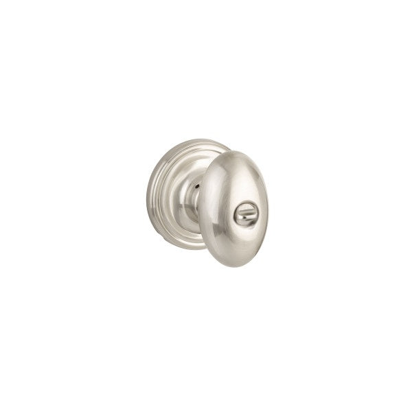 Yale Expressions Privacy Auburn Knob with Maguire Rosette in Satin Nickel finish