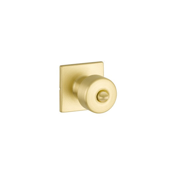 Yale Expressions Privacy Dylan Knob with Marcel Rosette in Satin Brass finish