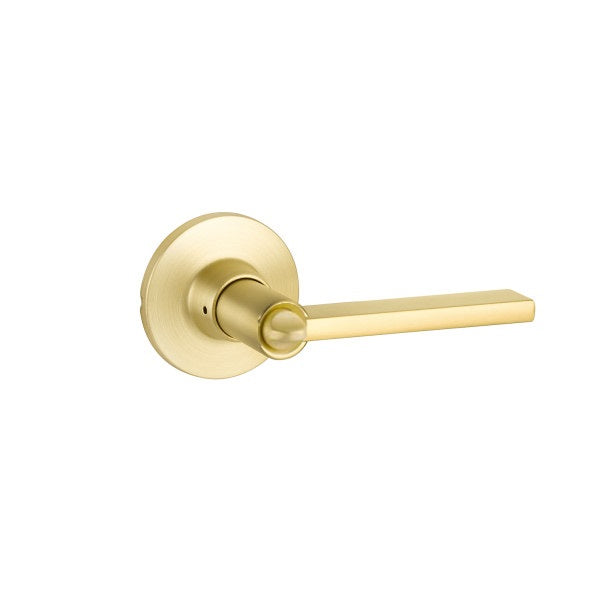 Yale Expressions Privacy Nils Lever with Owen Rosette in Satin Brass finish