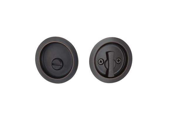 Yale Expressions Privacy Tubular Round Pocket Door Lock in Oil Rubbed Bronze finish