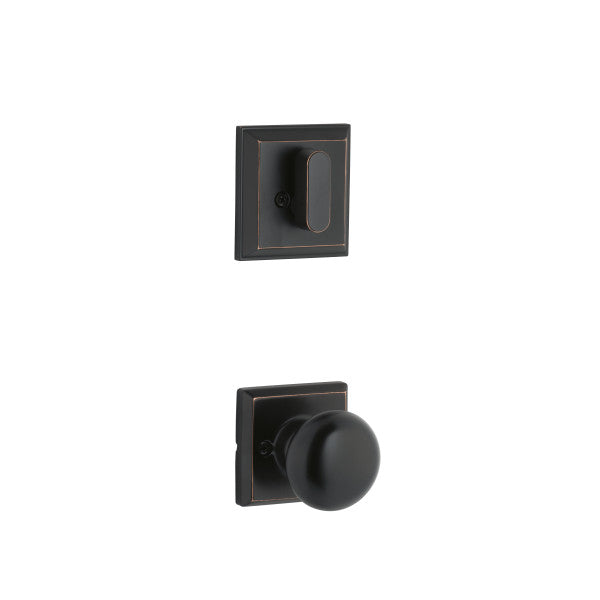 Yale Expressions Single Cylinder Ellington Interior Trim Pack with Walker Knob-Exterior Trim Sold Separately in Oil Rubbed Bronze finish