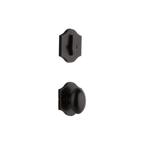 Yale Expressions Single Cylinder Everly Interior Trim Pack with Auburn Knob-Exterior Trim Sold Separately in Oil Rubbed Bronze finish