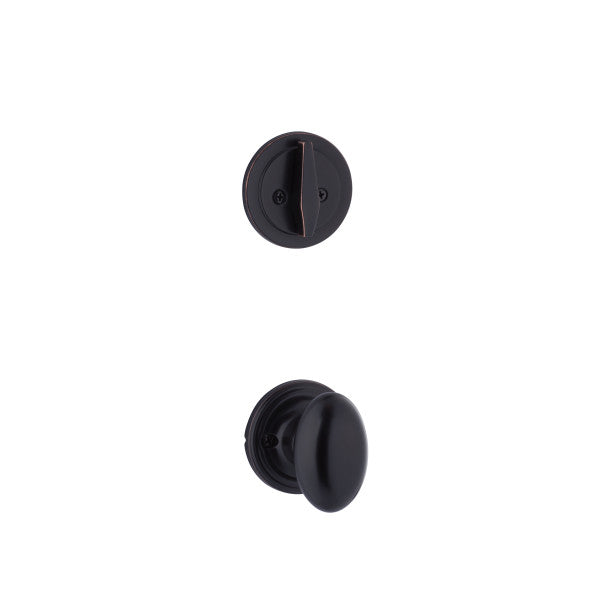 Yale Expressions Single Cylinder Maguire Interior Trim Pack with Auburn Knob-Exterior Trim Sold Separately in Oil Rubbed Bronze finish