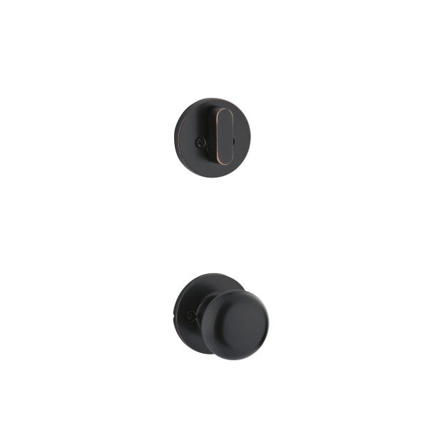 Yale Expressions Single Cylinder Owen Interior Trim Pack with Walker Knob-Exterior Trim Sold Separately in Oil Rubbed Bronze finish