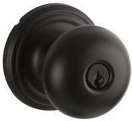 Yale Expressions Walker Knob with Maguire Rosette in Flat Black finish