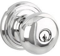 Yale Expressions Walker Knob with Maguire Rosette in Polished Chrome finish