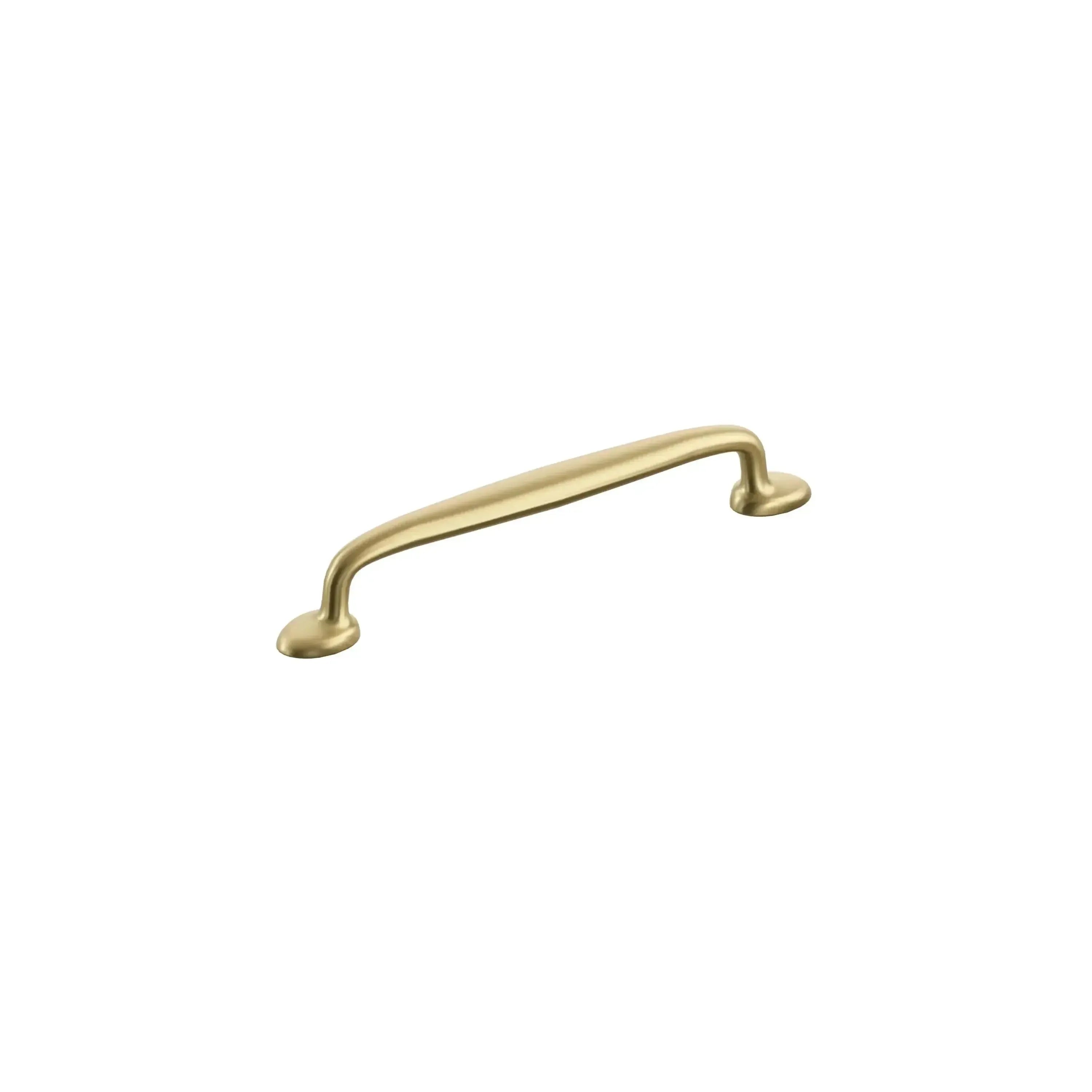 The Schaub Avenue Cabinet Pull in Satin Brass finish.