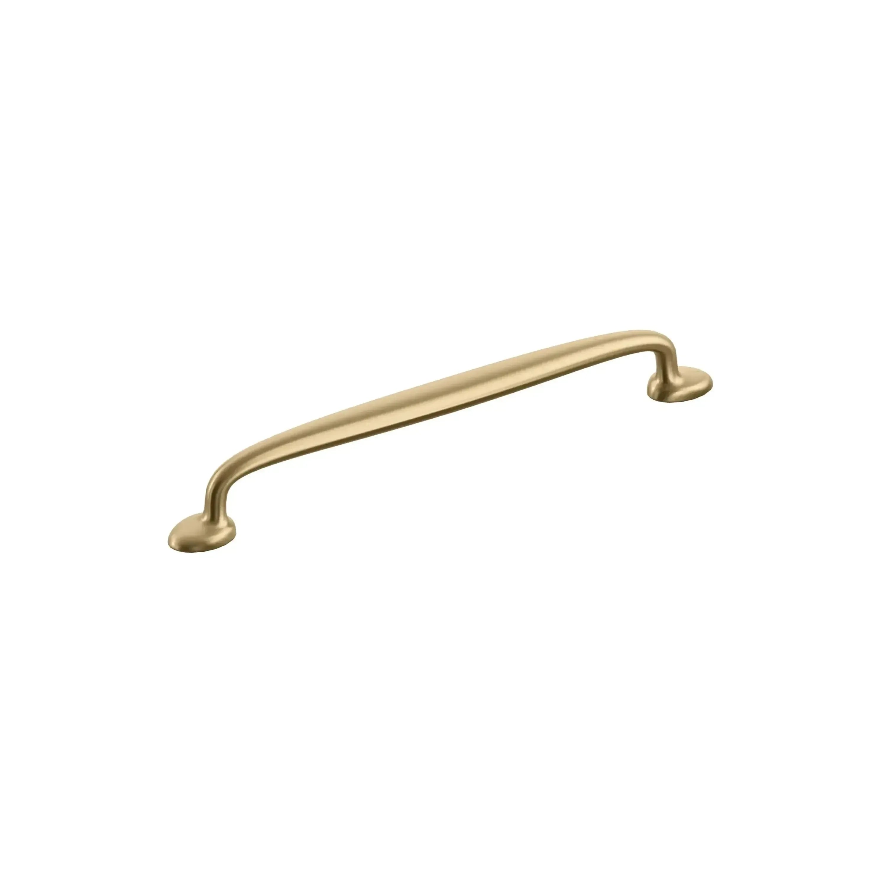 The Schaub Avenue Cabinet Pull in Satin Brass finish.