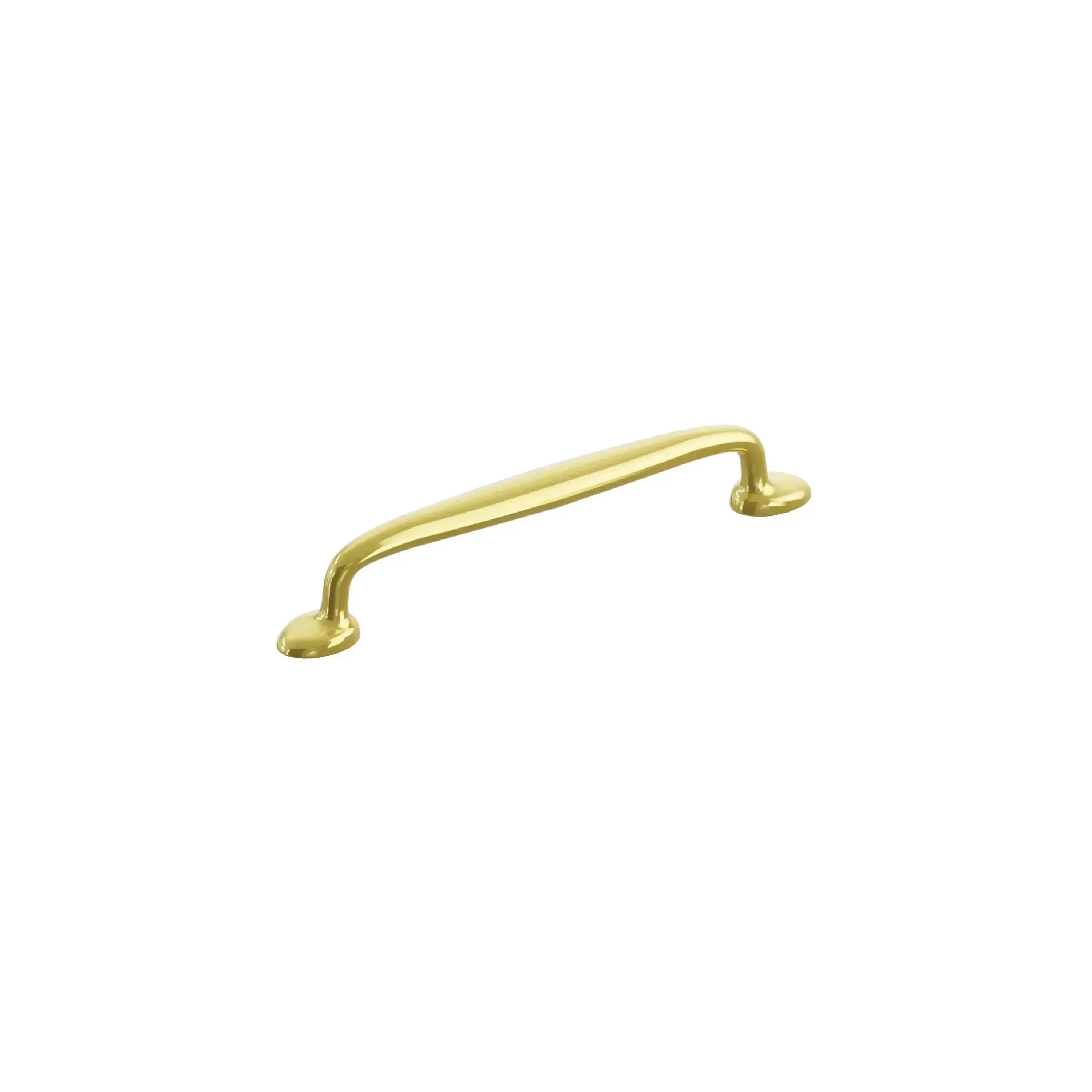 The Schaub Avenue Cabinet Pull in Unlacquered Brass finish.