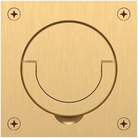 Baldwin Estate 0397 Flush Cup Handle & Ring Pull in Lifetime Satin Brass finish