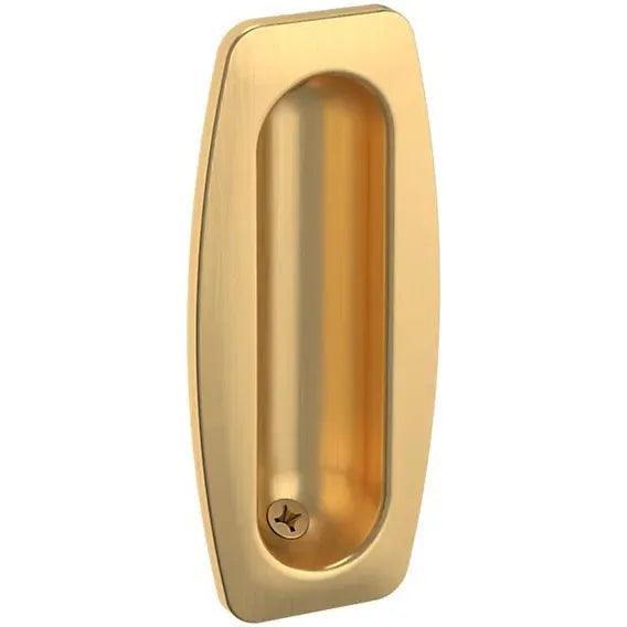 Baldwin 0458 Sliding Door Flush Pull Lifetime Satin Brass
