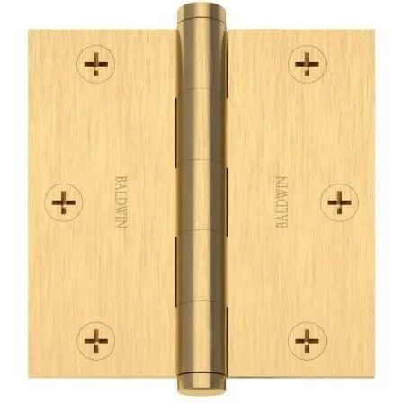 Baldwin 1035 3.5" Square Corner Hinge Lifetime Satin Brass