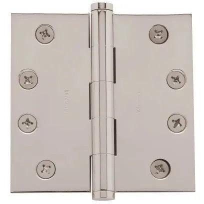 Baldwin 1040 4" Square Corner Hinge Lifetime Polished Nickel