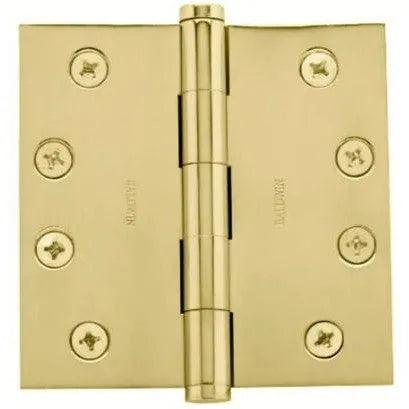 Baldwin 1040 4" Square Corner Hinge Unlacquered Brass