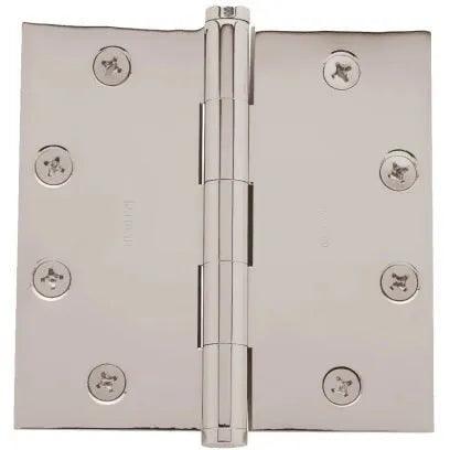 Baldwin 1045 4.5" Square Corner Hinge Lifetime Polished Nickel