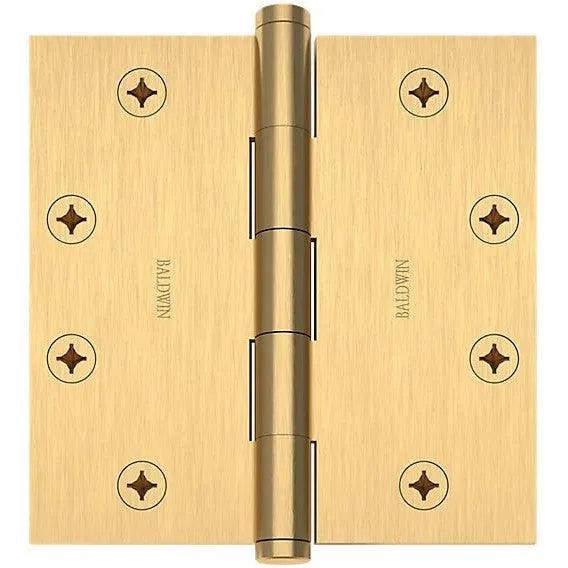 Baldwin 1045 4.5" Square Corner Hinge Lifetime Satin Brass