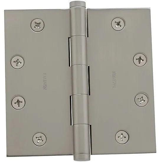 Baldwin 1045 4.5" Square Corner Hinge Lifetime Satin Nickel