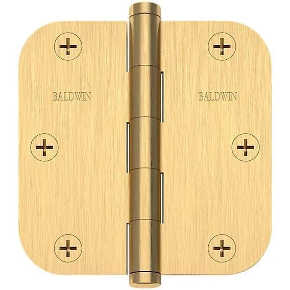 Baldwin Estate 1135 5/8" Radius Corner Hinge in Lifetime Satin Brass finish