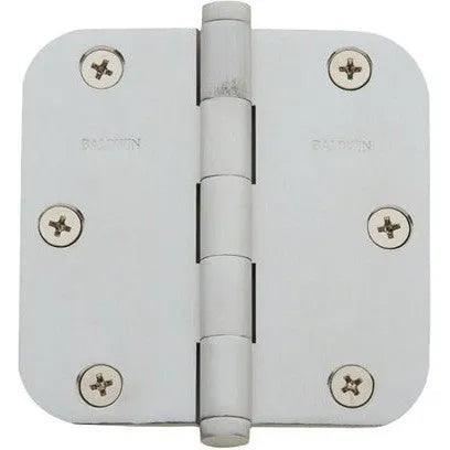 Baldwin Estate 1135 5/8" Radius Corner Hinge in Polished Chrome finish