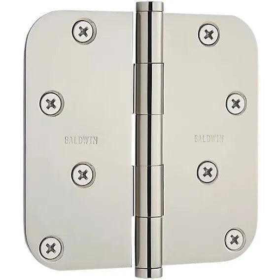 Baldwin 1140 5/8" Radius Corner Hinge Lifetime Polished Nickel