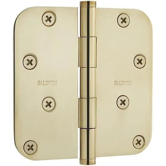 Baldwin 1140 5/8" Radius Corner Hinge Unlacquered Brass
