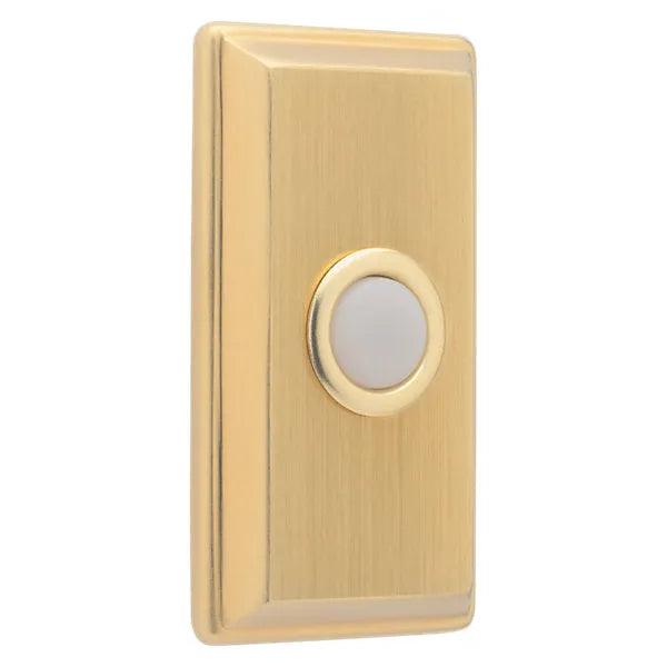 Baldwin 4860 Rectangular Bell Button Lifetime Satin Brass