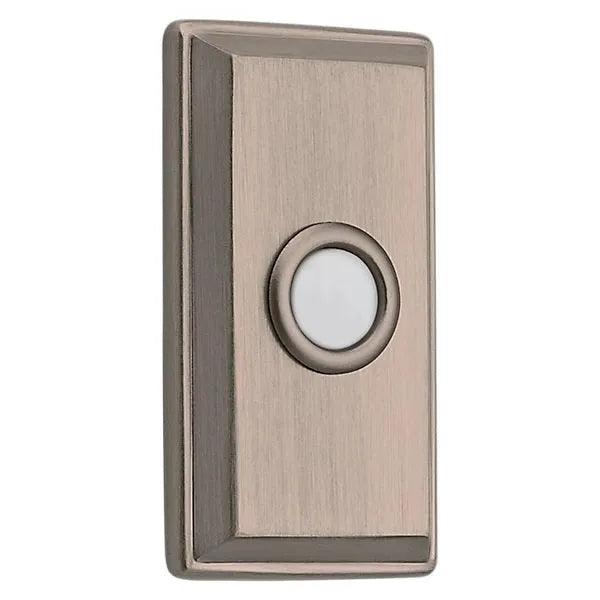 Baldwin 4860 Rectangular Bell Button Lifetime Satin Nickel