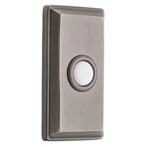Baldwin 4860 Rectangular Bell Button Matte Antique Nickel