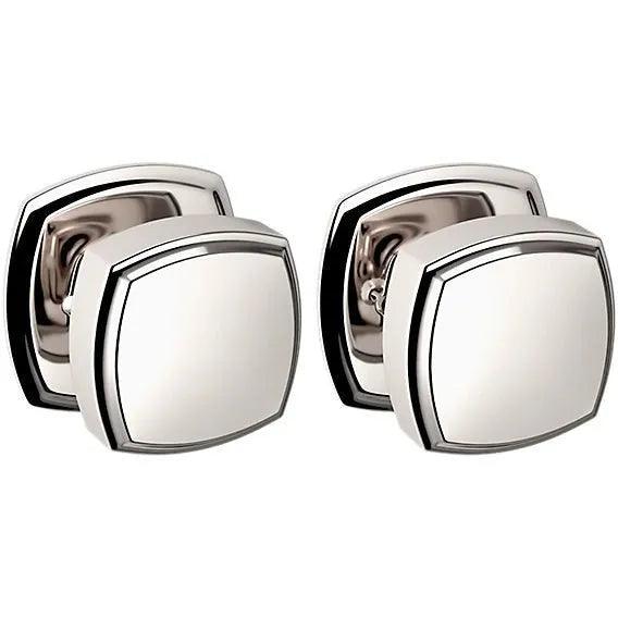 Baldwin Estate 5011 Privacy Knob with 5058 Rosette in Lifetime Polished Nickel finish