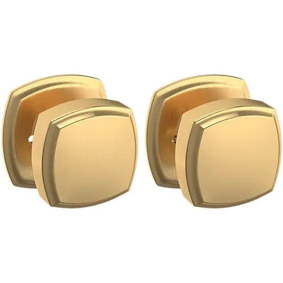 Baldwin Estate 5011 Privacy Knob with 5058 Rosette in Lifetime Satin Brass finish