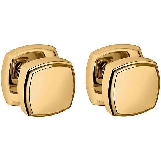 Baldwin Estate 5011 Passage Knob with 5058 Rosette in Unlacquered Brass finish