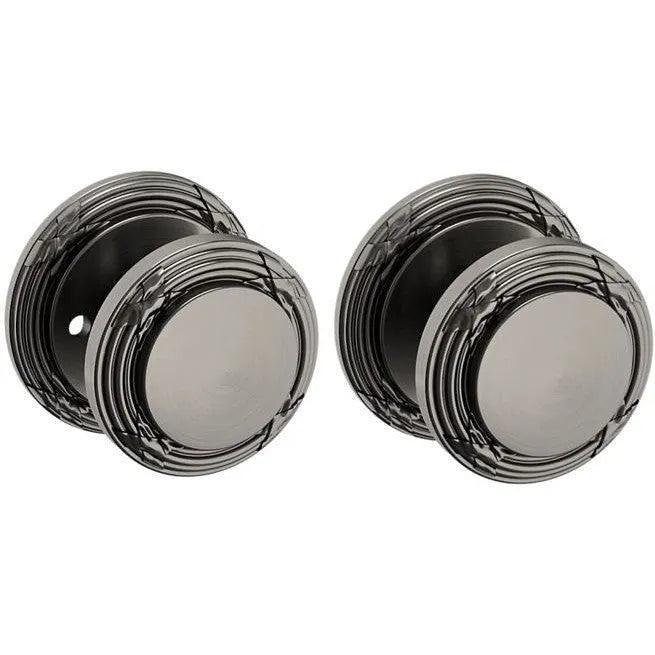 Baldwin Estate 5013 Privacy Knob with 5021 Rosette in Graphite Nickel finish