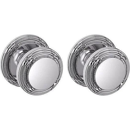 Baldwin Estate 5013 Full Dummy Knob with 5021 Rosette in Polished Chrome finish