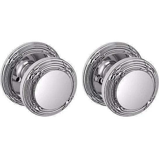 Baldwin Estate 5013 Privacy Knob with 5021 Rosette in Polished Chrome finish
