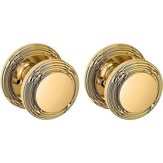Baldwin Estate 5013 Privacy Knob with 5021 Rosette in Unlacquered Brass finish