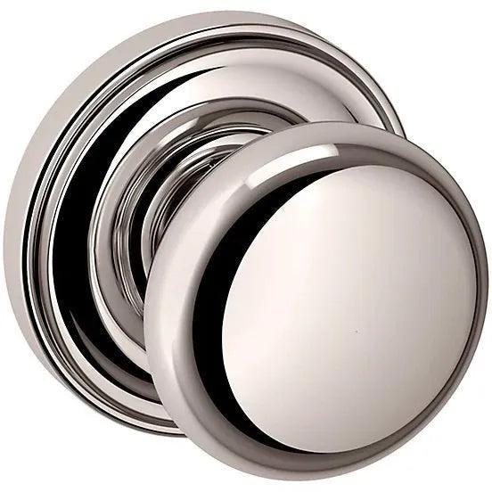 Baldwin 5015 Classic Knob with 5048 Rosette Lifetime Polished Nickel