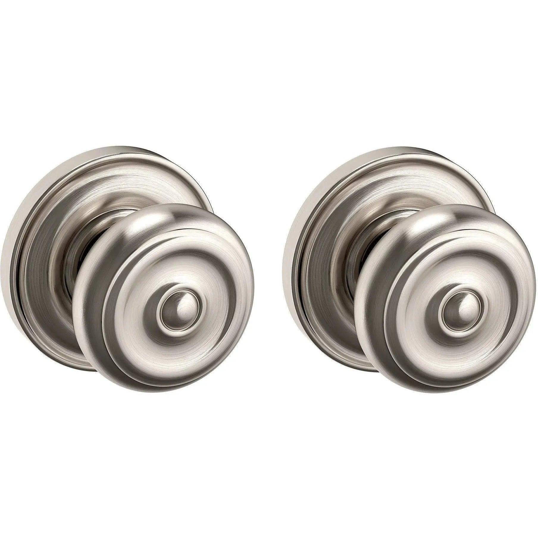 Baldwin 5020 Colonial Knob with 5048 Rosette Lifetime Satin Nickel