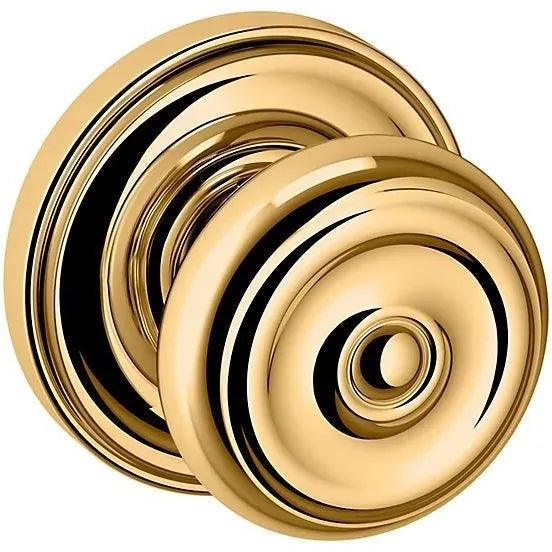 Baldwin 5020 Colonial Knob with 5048 Rosette Unlacquered Brass