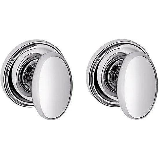 Baldwin 5025 Egg Knob with 5048 Rosette Polished Chrome