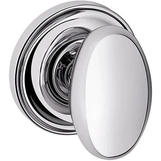 Baldwin 5025 Egg Knob with 5048 Rosette Polished Chrome