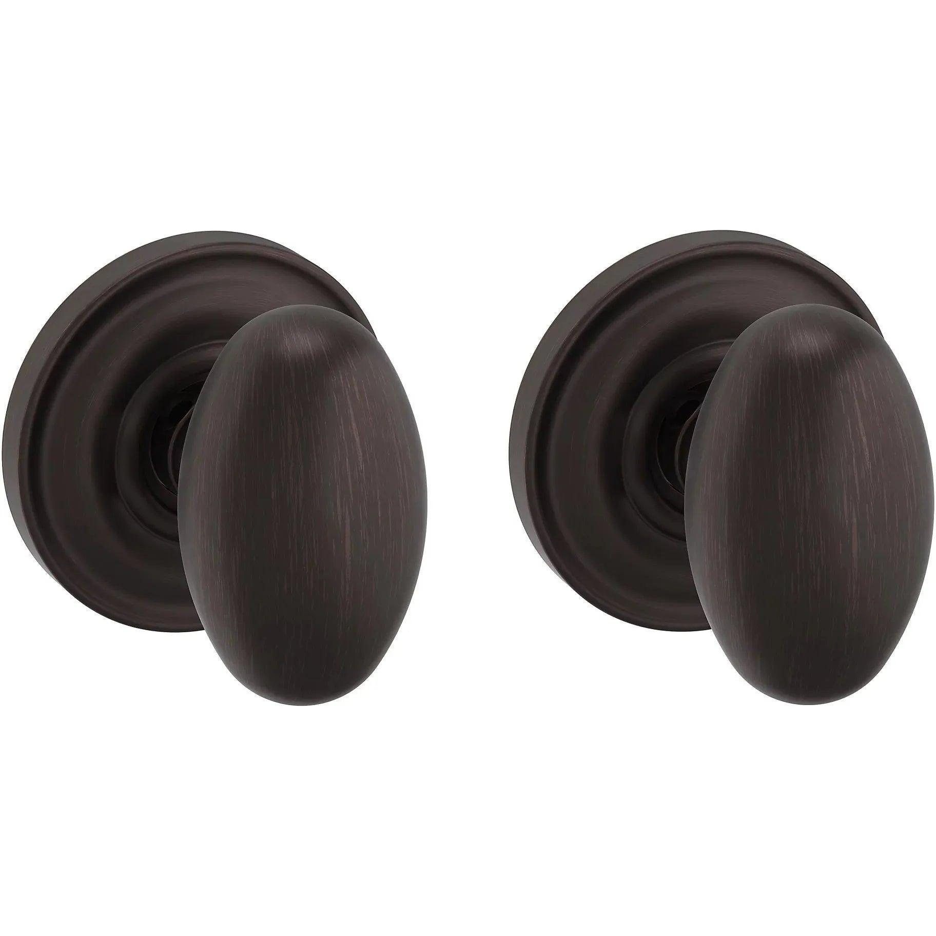 Baldwin 5025 Egg Knob with 5048 Rosette Venetian Bronze