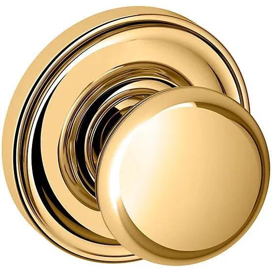 Baldwin 5030 Knob with 5048 Rosette Lifetime Polished Brass