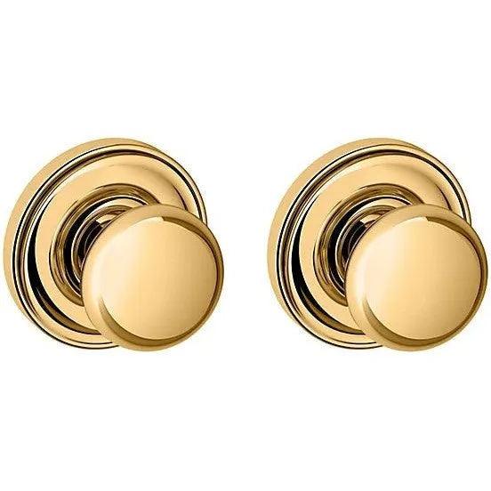 Baldwin 5030 Knob with 5048 Rosette Lifetime Polished Brass