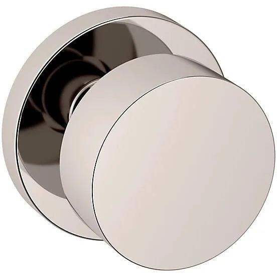 Baldwin 5055 Minneapolis Knob (2 1/8") with 5046 Rosette Lifetime Polished Nickel