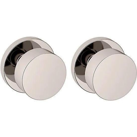 Baldwin 5055 Minneapolis Knob (2 1/8") with 5046 Rosette Lifetime Polished Nickel