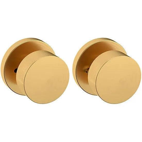 Baldwin 5055 Minneapolis Knob (2 1/8") with 5046 Rosette Lifetime Satin Brass