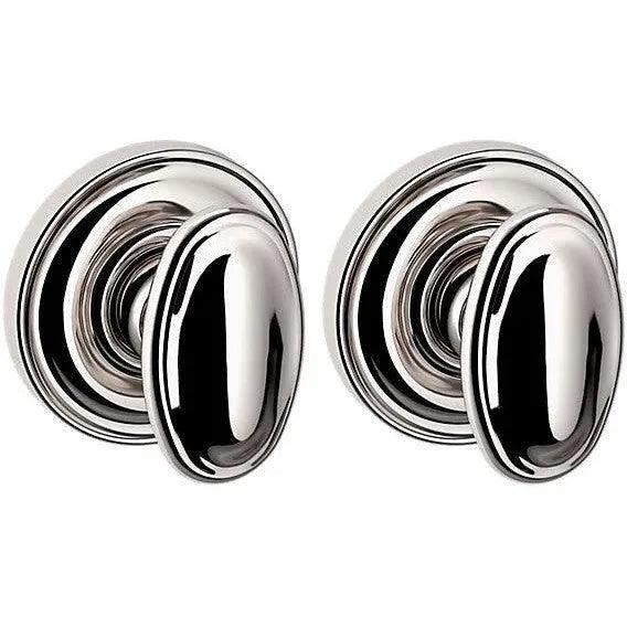 Baldwin Estate 5057 Passage Knob with 5048 Rosette in Lifetime Polished Nickel finish
