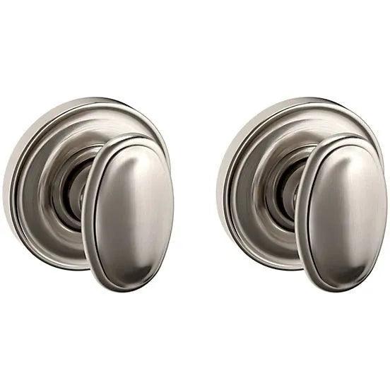 Baldwin Estate 5057 Full Dummy Knob with 5048 Rosette in Lifetime Satin Nickel finish